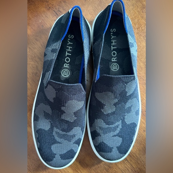 ROTHYS-The Original Slip On Sneaker Black Gray Camo Retired Color-Size 9 - Picture 10 of 11